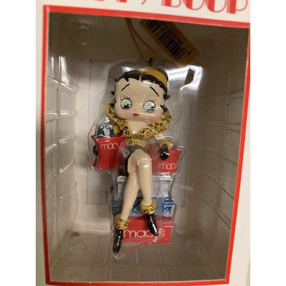 Vintage Betty Boop Shopping At Macys Kurt S. Adler Christmas Ornament NEW Rare